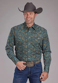 Roper 2382 Dusk Paisley (Blue) - Men's Western Shirt