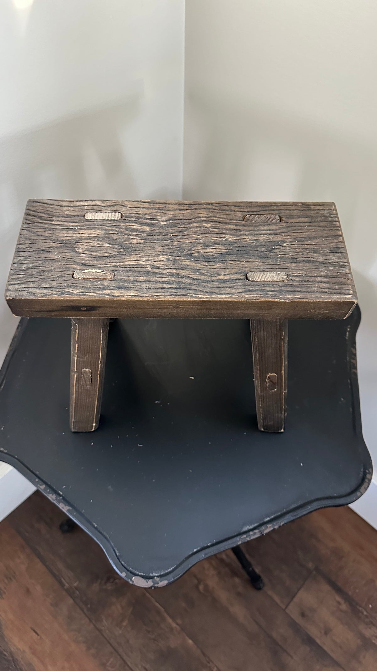 10" Rustic Handmade Mini Stool