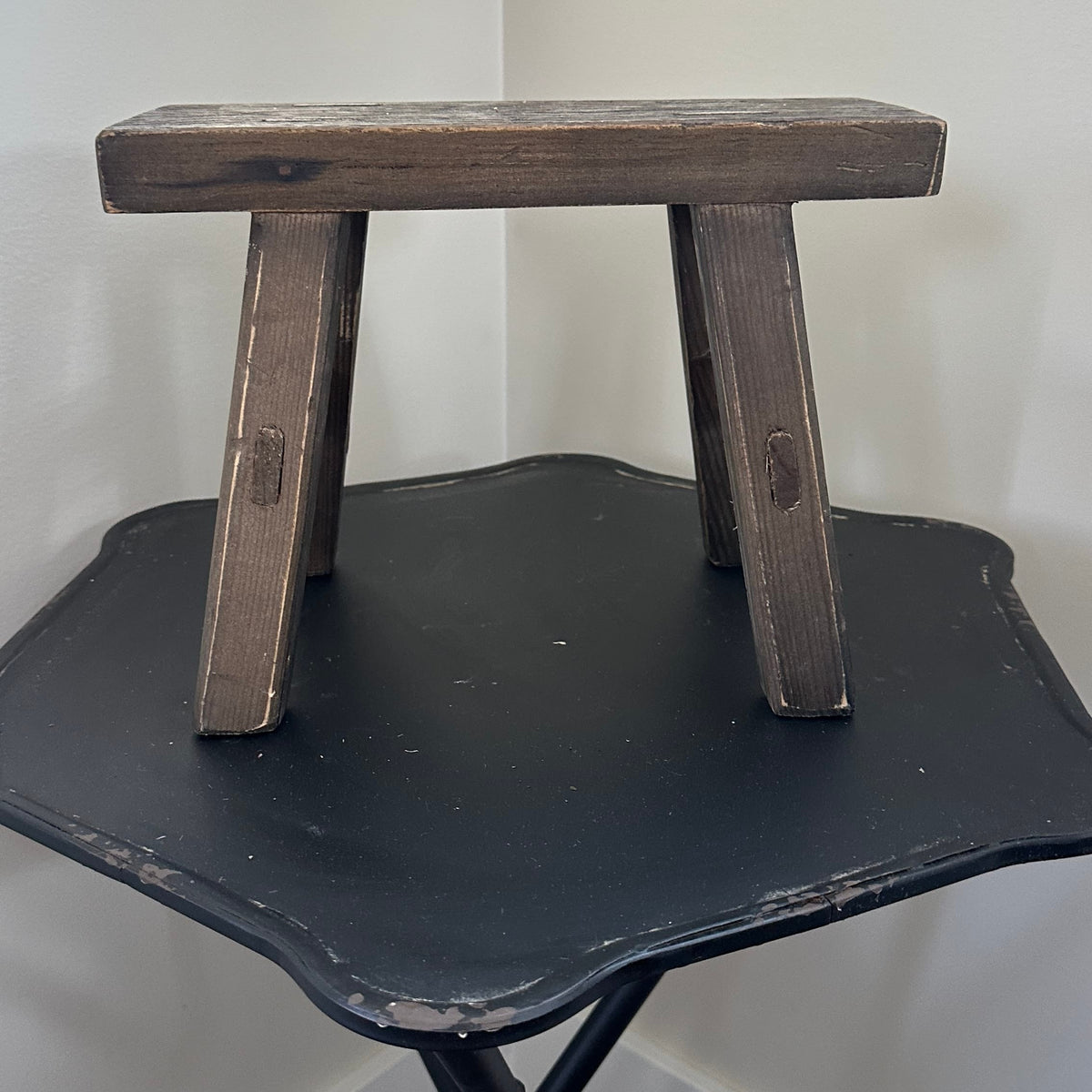 10" Rustic Handmade Mini Stool