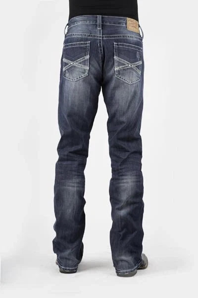 Stetson 1014 Fit Destructed (Medium Wash) - Men's Jeans