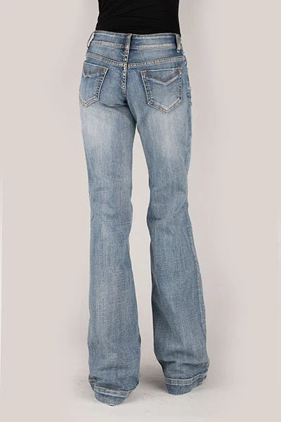 Stetson 214 Trouser Fit V Pocket (Light Wash) - Women's Jeans