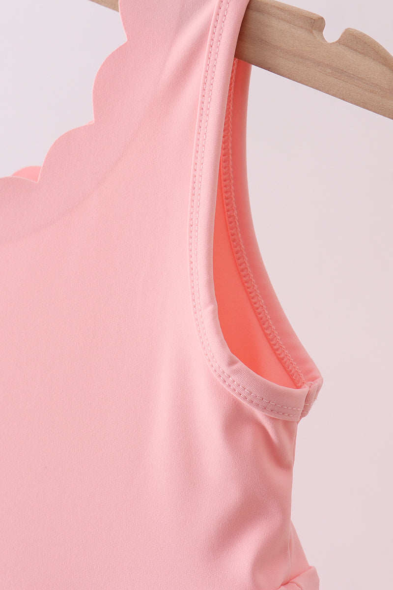 Pink scalloped active mom&me dress