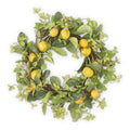 22" Lemon and Foliage Wreath with Grapevine Base