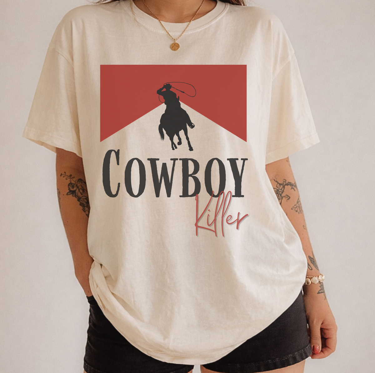 Cowboy Kill Graphic Tee | Western T-Shirt Heavyweight Cotton Shirt