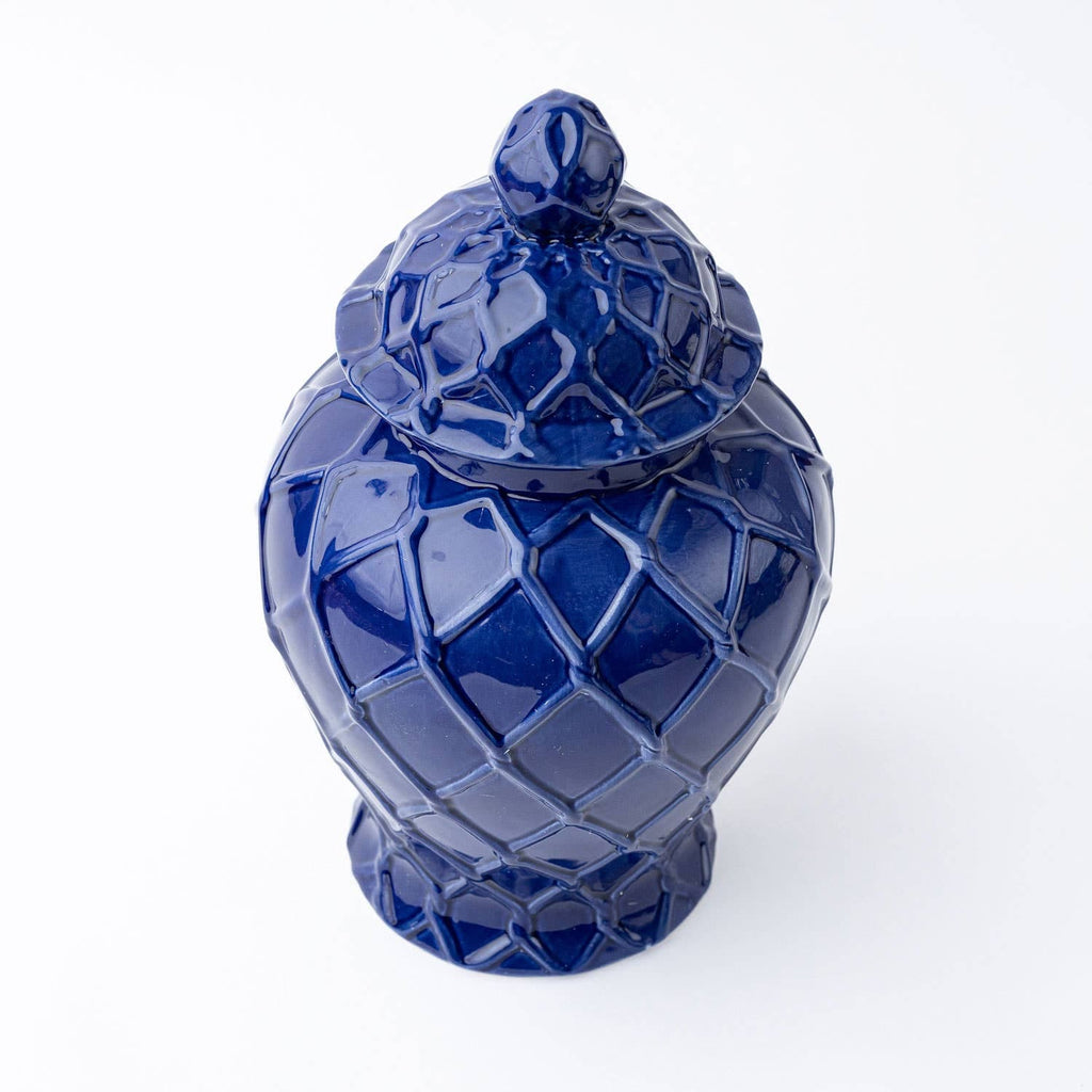 Navy Textured Ginger Jars - Three Sizes
