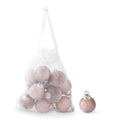 Bag of 12 1 Inch Mini Matte Pink Dot w/Gold Ornaments
