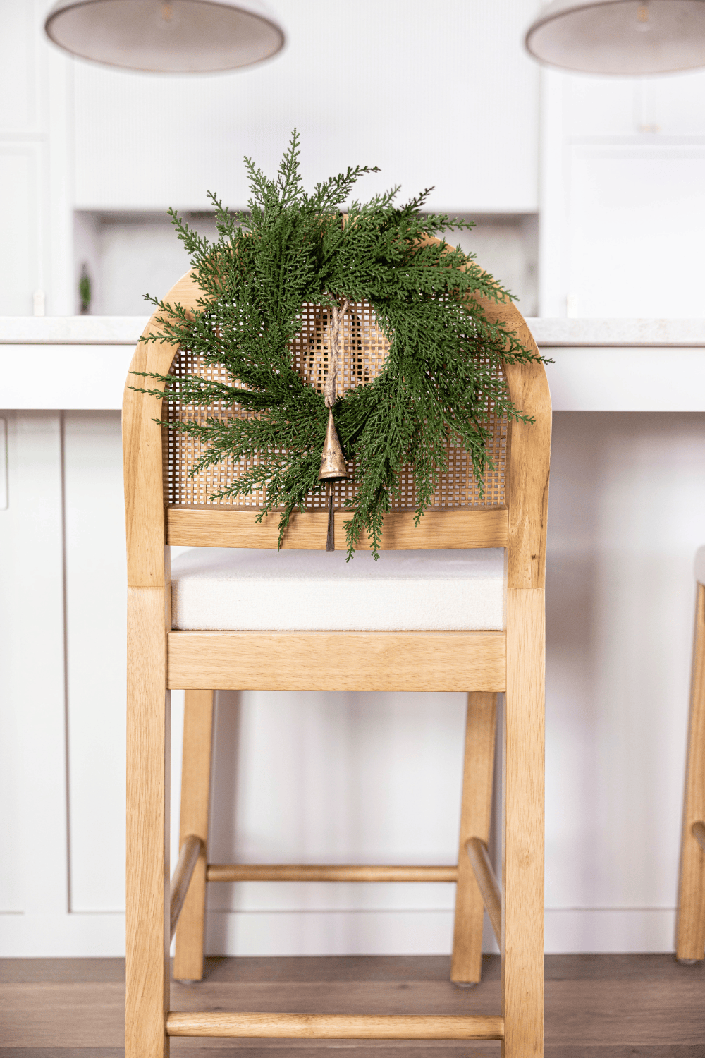 Cypress Leaf Full Real Touch Wreath - 14"