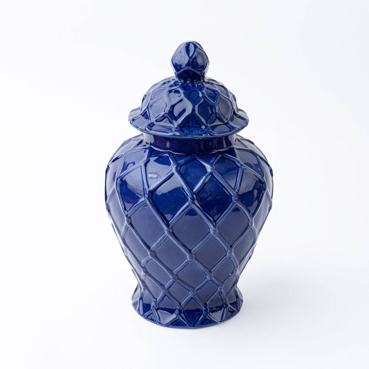 Navy Textured Ginger Jars - Three Sizes