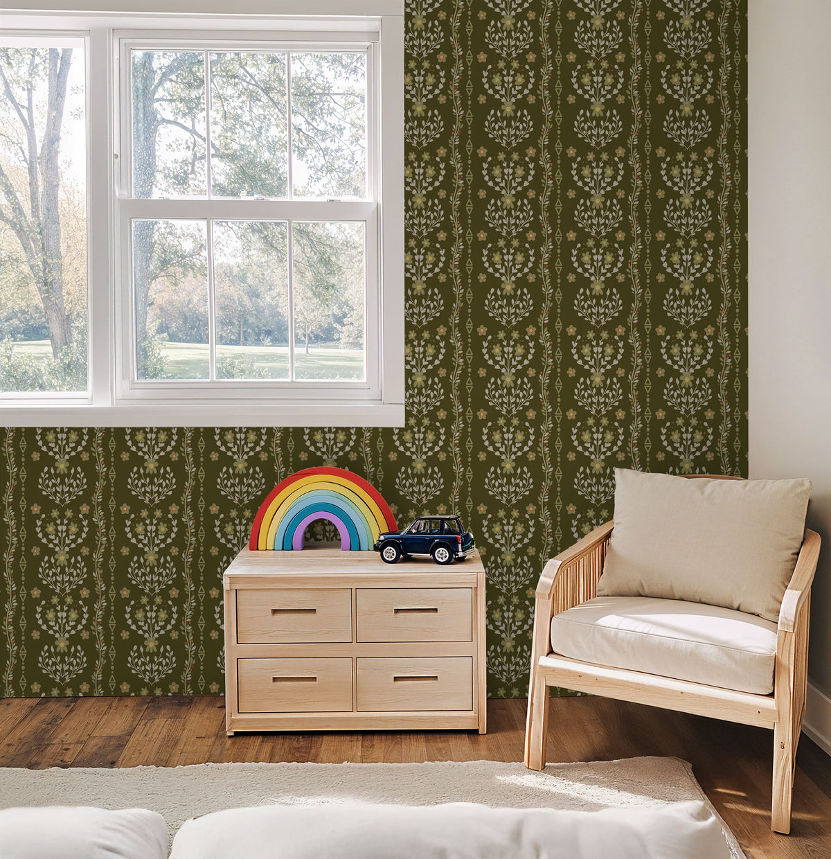 Beacon Meadow (Green) Wallpaper - 8 FT H X 17.4 FT W LUXE P&S