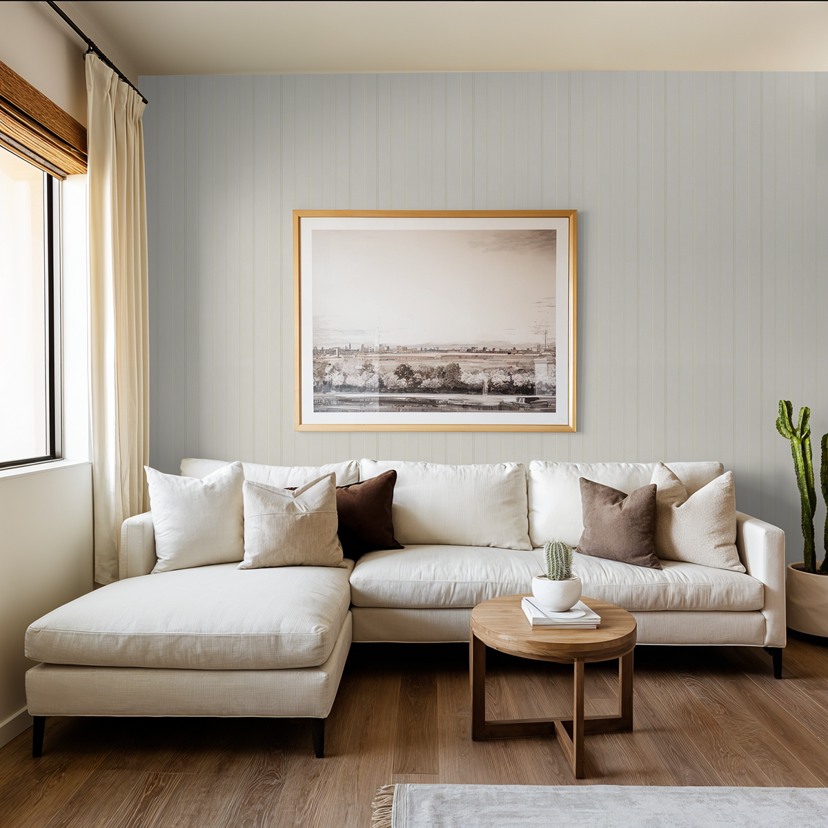 Beadboard (Cream) Wallpaper