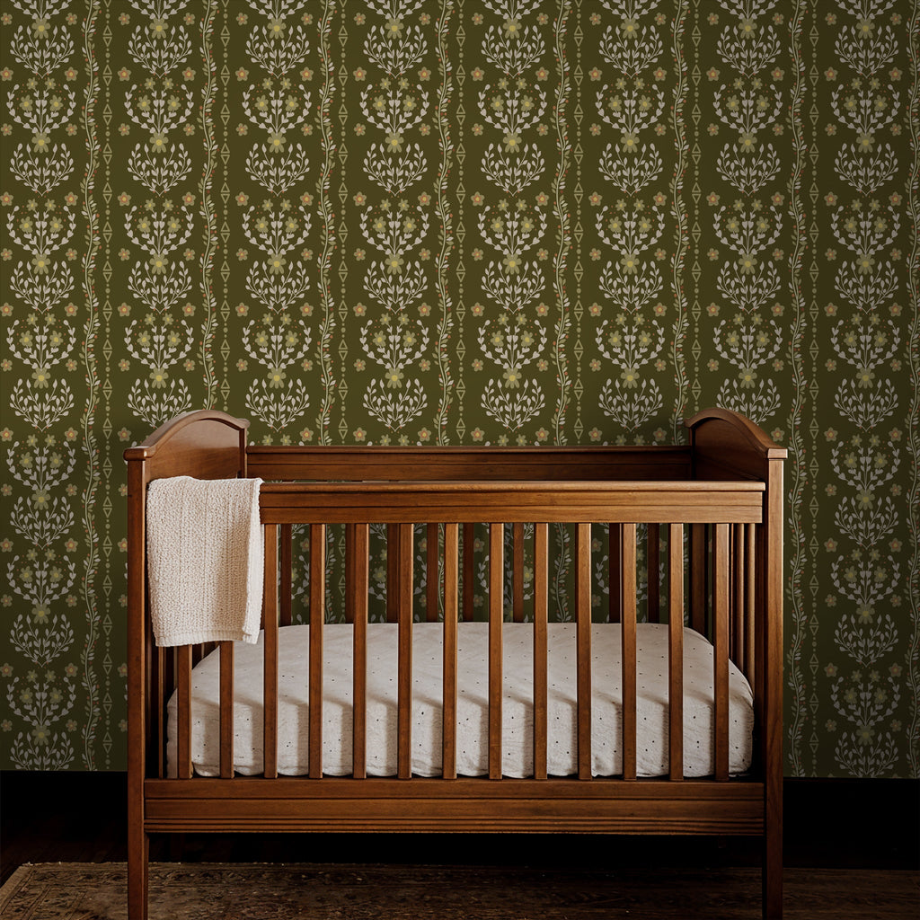 Beacon Meadow (Green) Wallpaper - 8 FT H X 17.4 FT W LUXE P&S