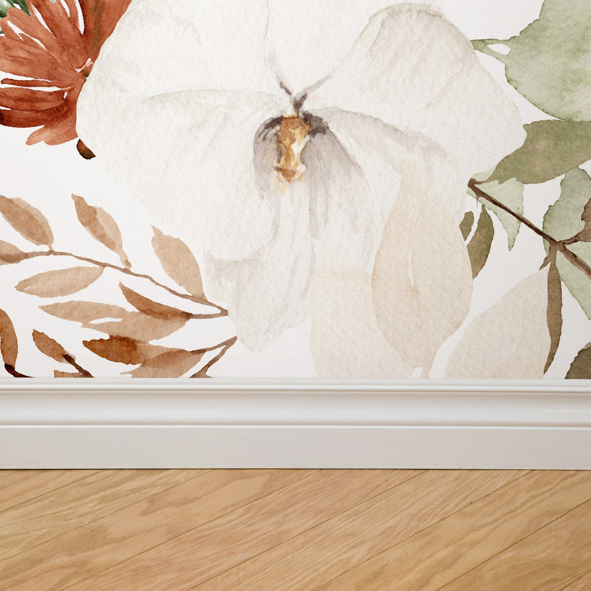 Ana (White) Wallpaper - 6 FT H X 15.8 FT W