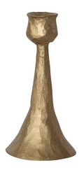 Hand-Forged Metal Taper Candle Holder - Antique Gold | 4 Styles | Fits 1/2" Taper