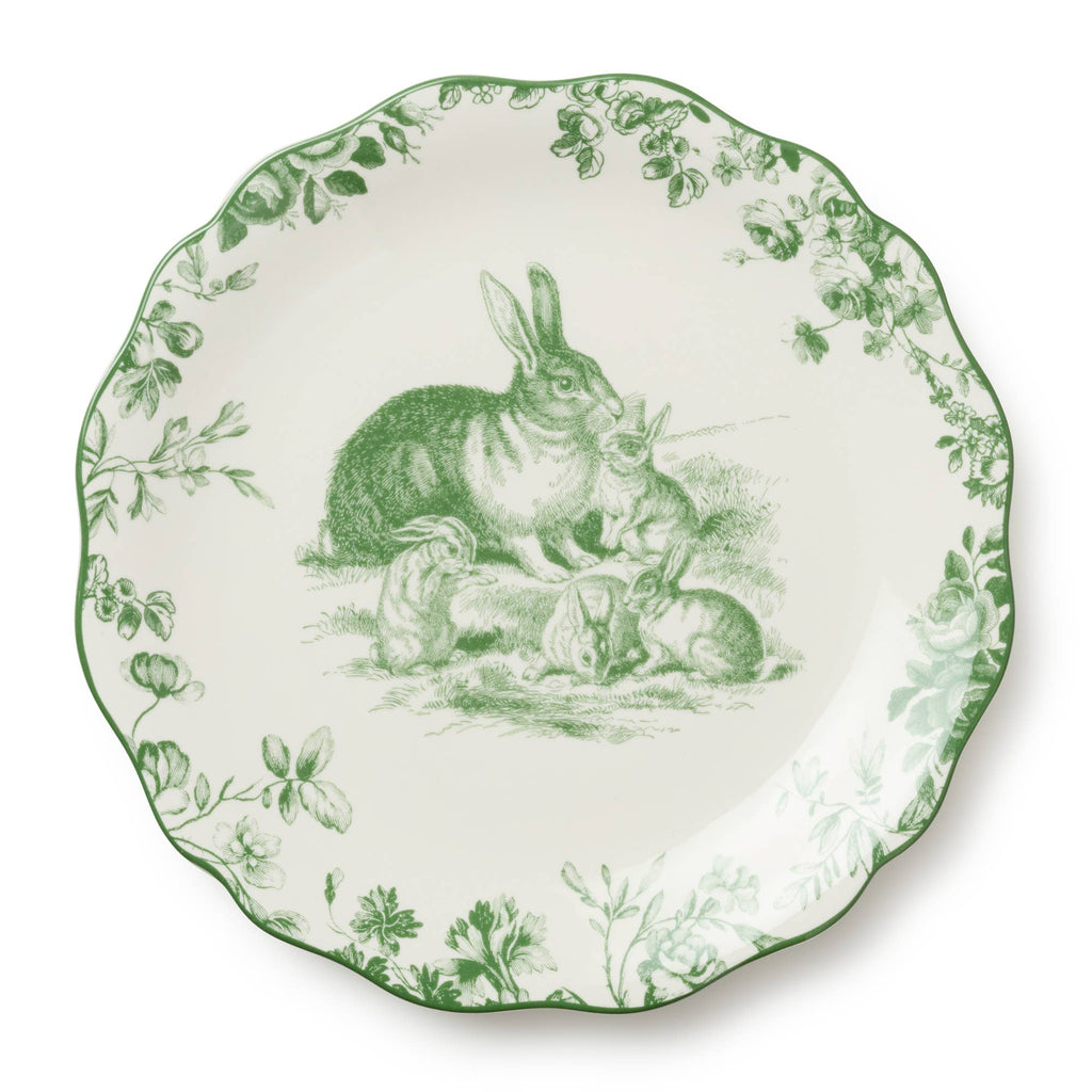Le Jardin Green & White Easter Dinnerware - Set of Four