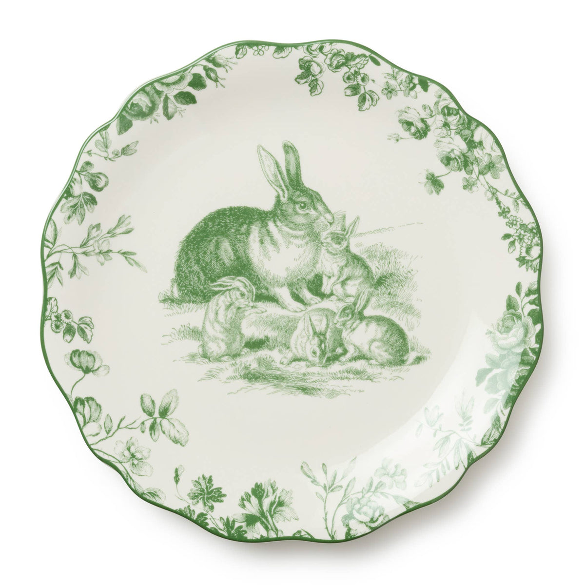 Le Jardin Green & White Easter Dinnerware - Set of Four