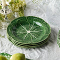 Le Jardin Green Cabbage Salad Plate 9" - Set of Four