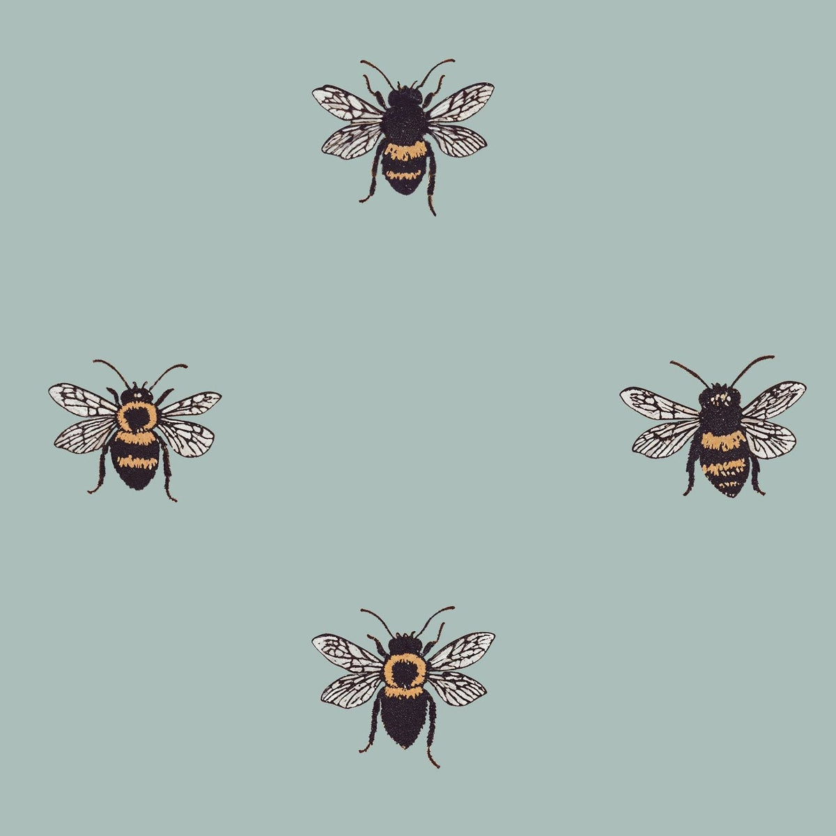 Life of Bees (Blue) Wallpaper