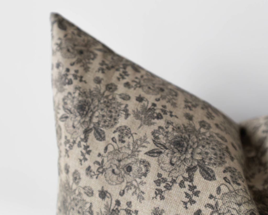 Elizabeth Neutral Floral Pillow Cover