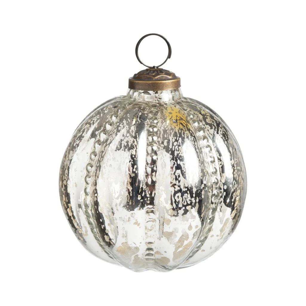 Beaded Mercury Glass 4" Ornament
