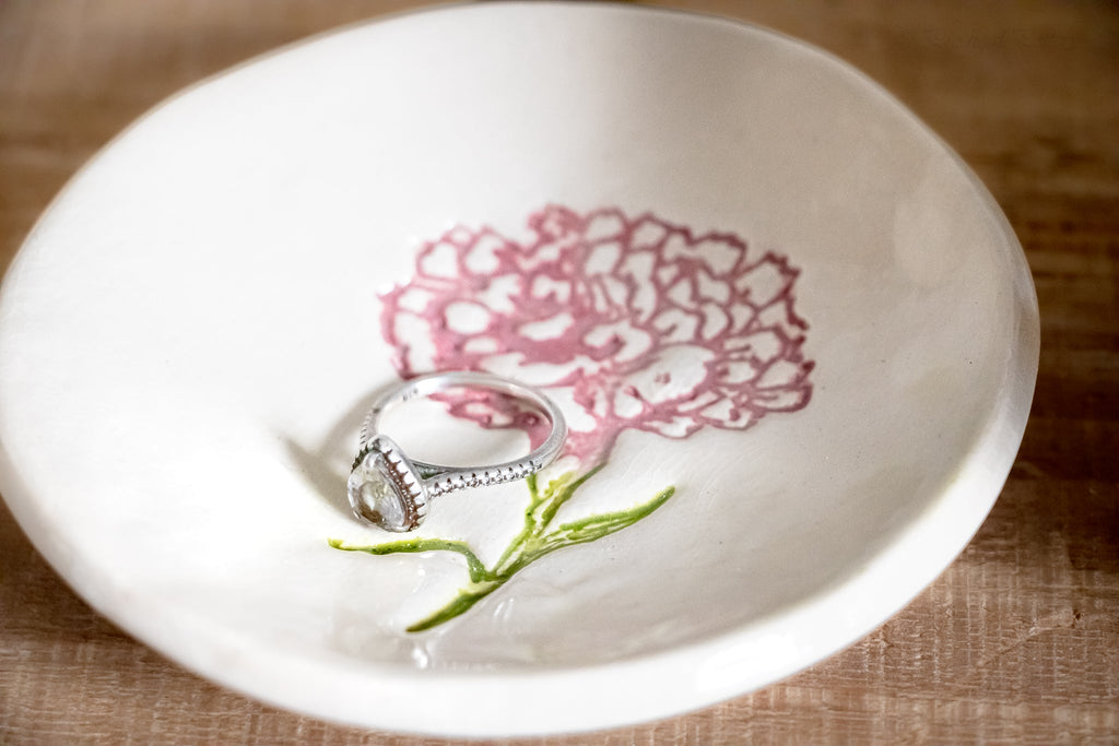 Birth Flower Ring Dish