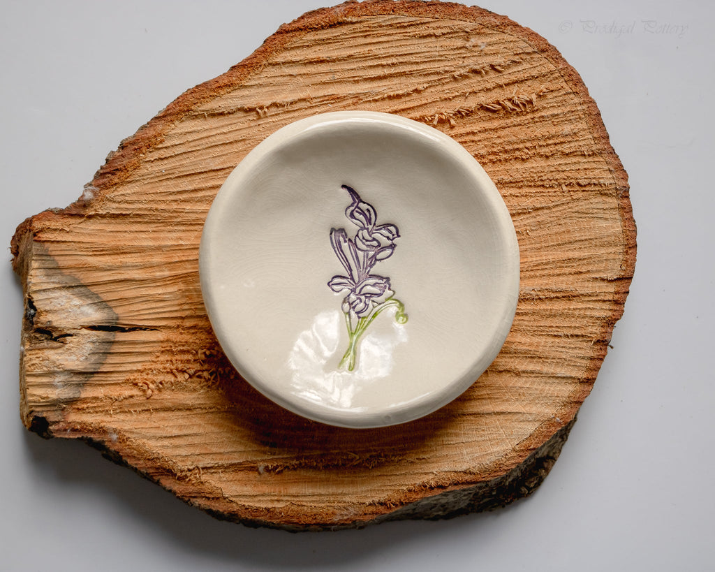 Birth Flower Ring Dish