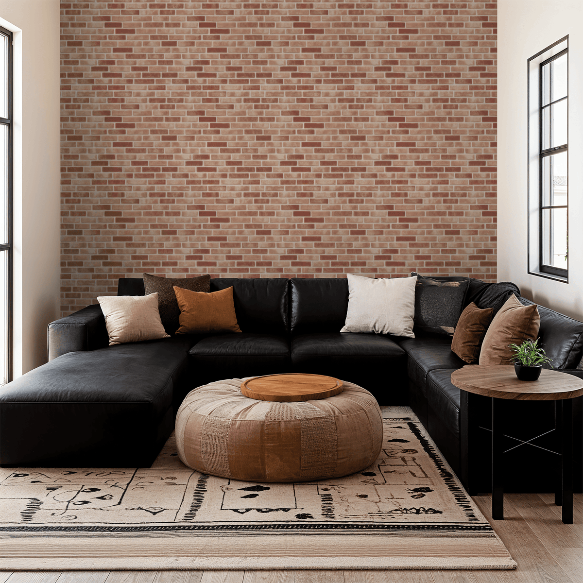 Rustic Charm Brick Wallpaper