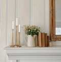 Antique Brass Iron Taper Candle Holder Set of 3 – Elegant Home Décor