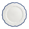 Stella Scalloped Blue Porcelain Plate - Dinner 10.75" or Salad 8.25"