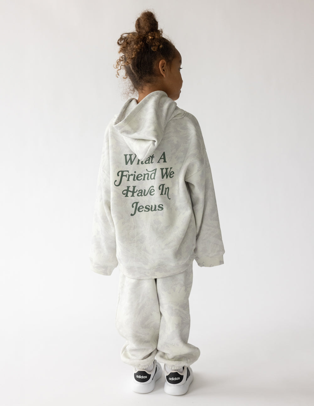 What a Friend in Jesus Camo Kids Hoodie