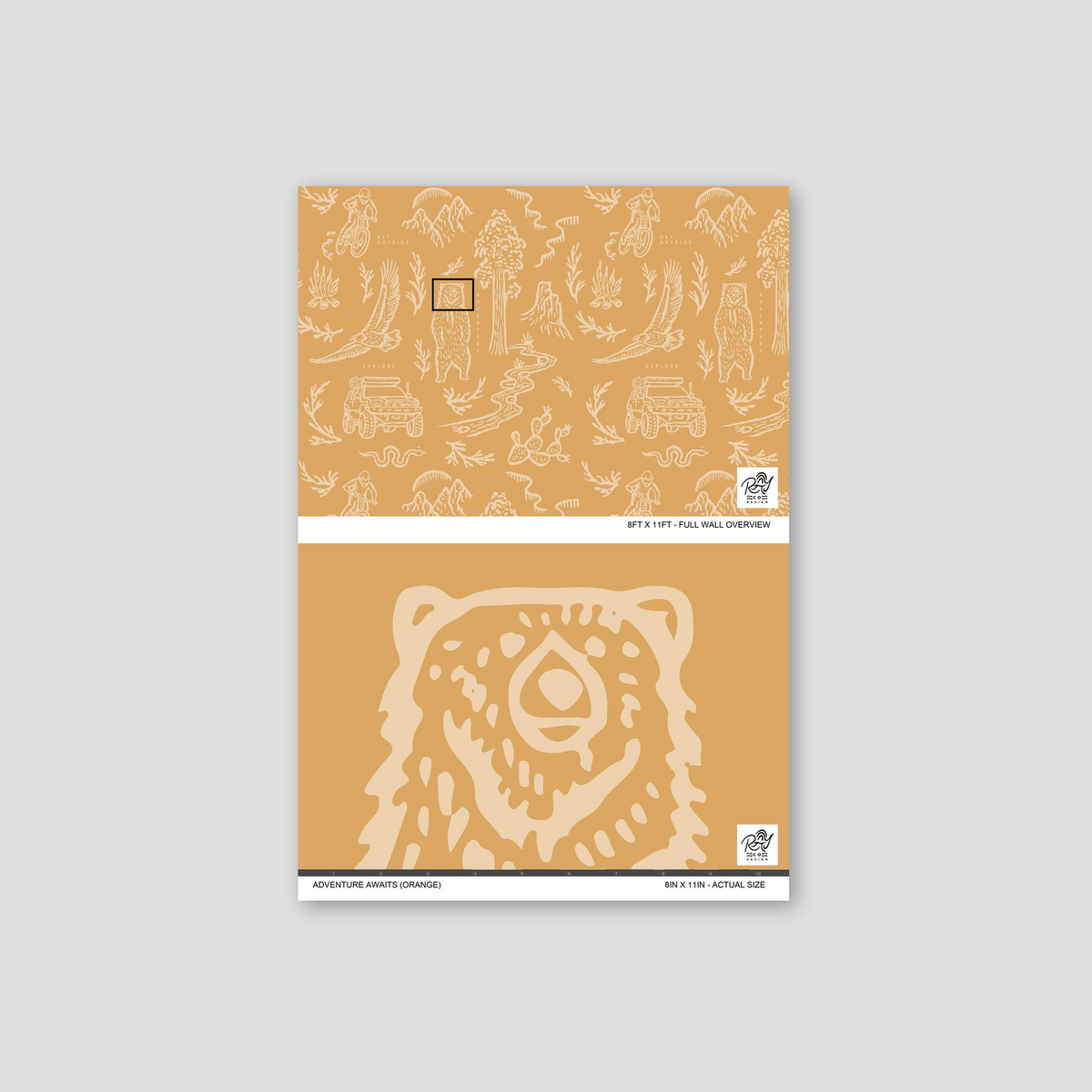 Adventure Awaits (Orange) Wallpaper