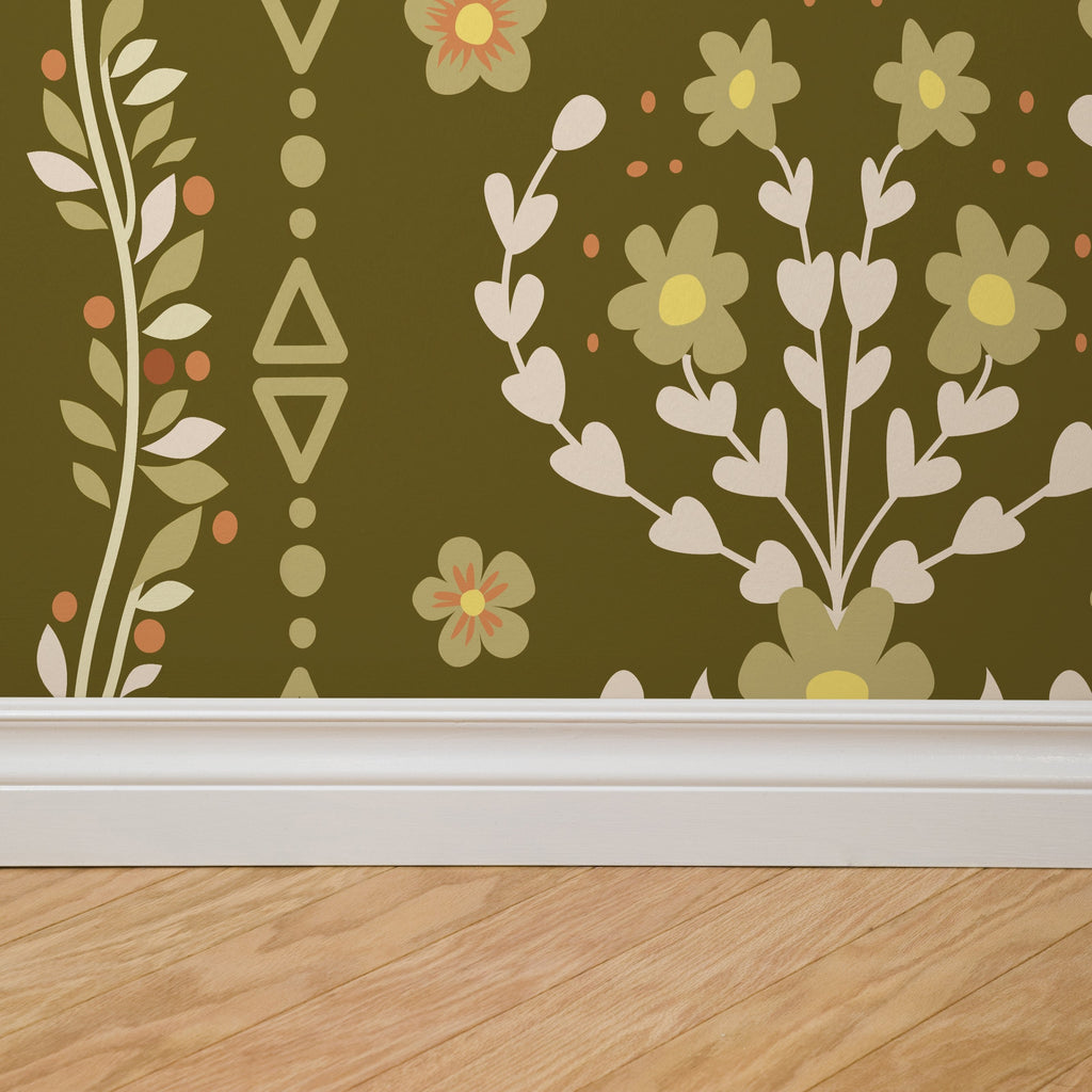 Beacon Meadow (Green) Wallpaper - 8 FT H X 17.4 FT W LUXE P&S