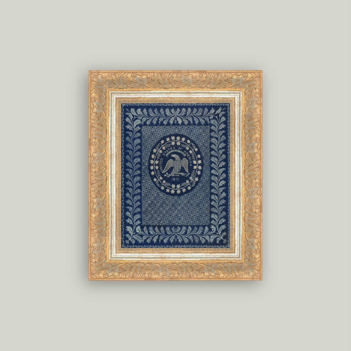 America in Blue Framed Canvas Wall Art | Patriotic Home Decor
