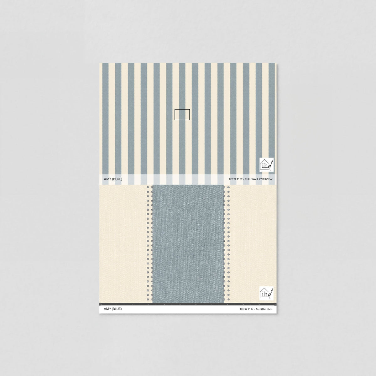 Amy (Blue) Wallpaper - 8 FT H X 11 FT W P&S