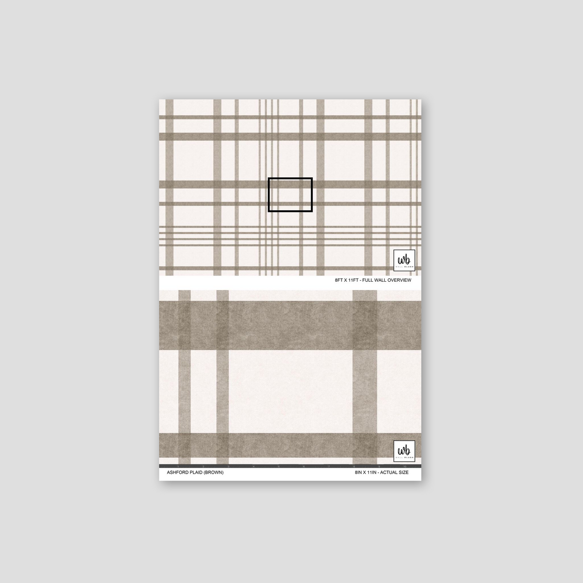 Ashford Plaid (Brown) Wallpaper