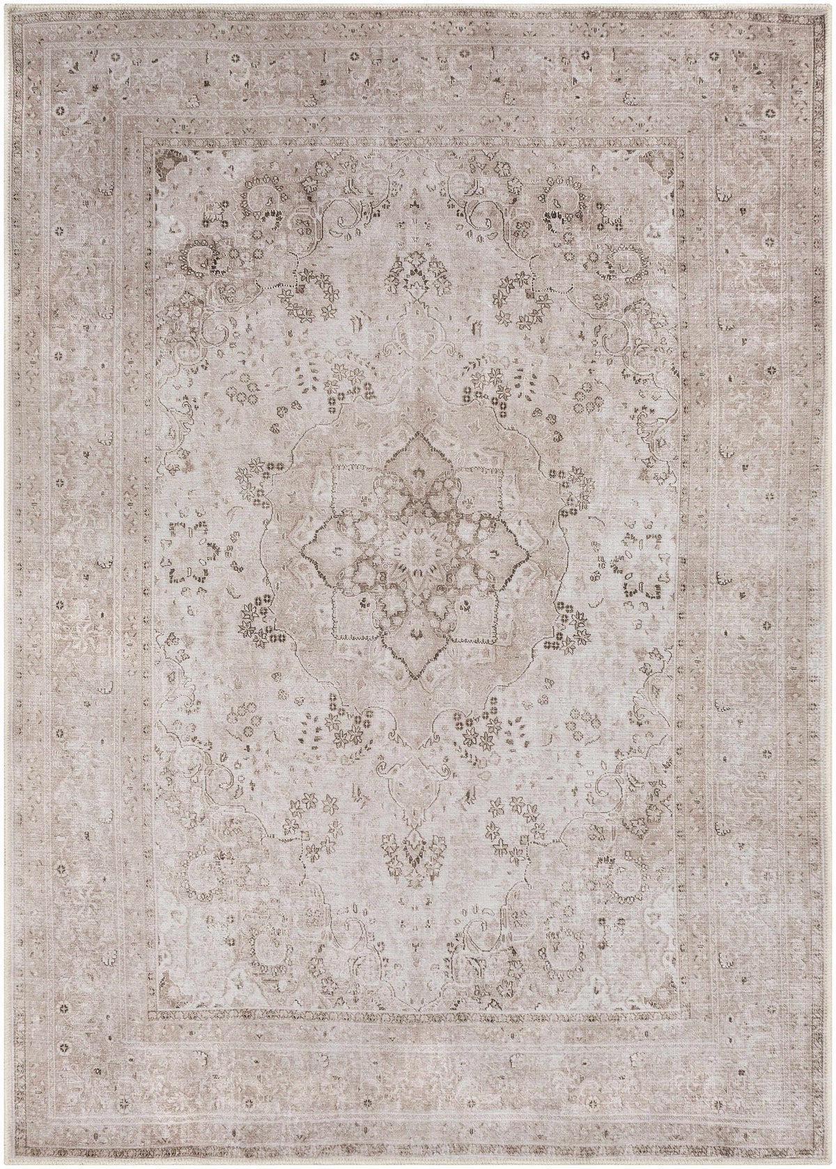 Bethany Vintage Flat Pile Washable Rug