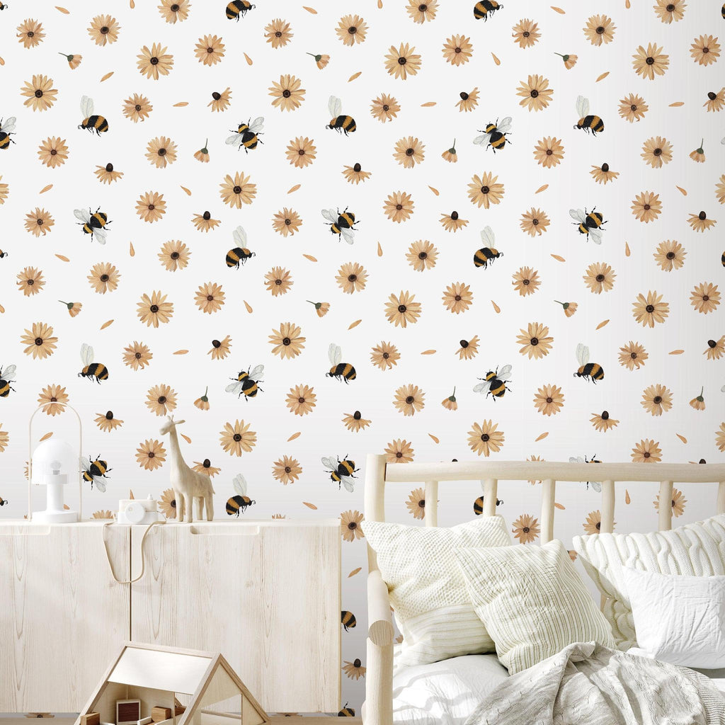 Bumble (White) Wallpaper