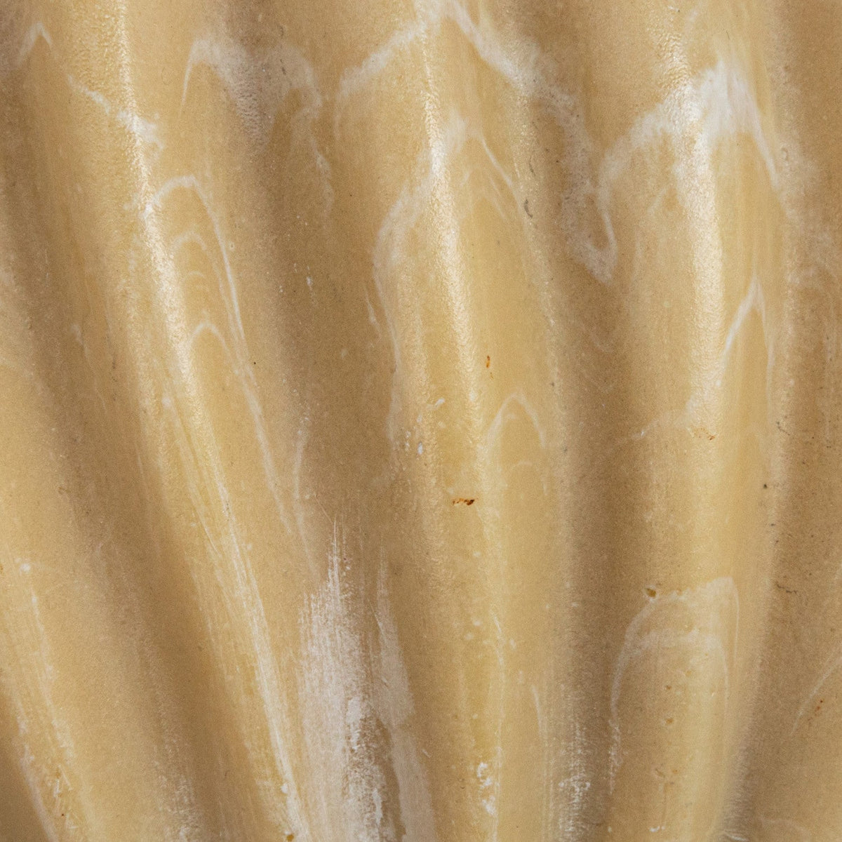 Decorative Beige Resin Pleated Bowl – 8" Round