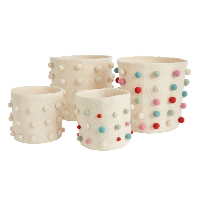 Felt Pom Pot Cover — Multi Color