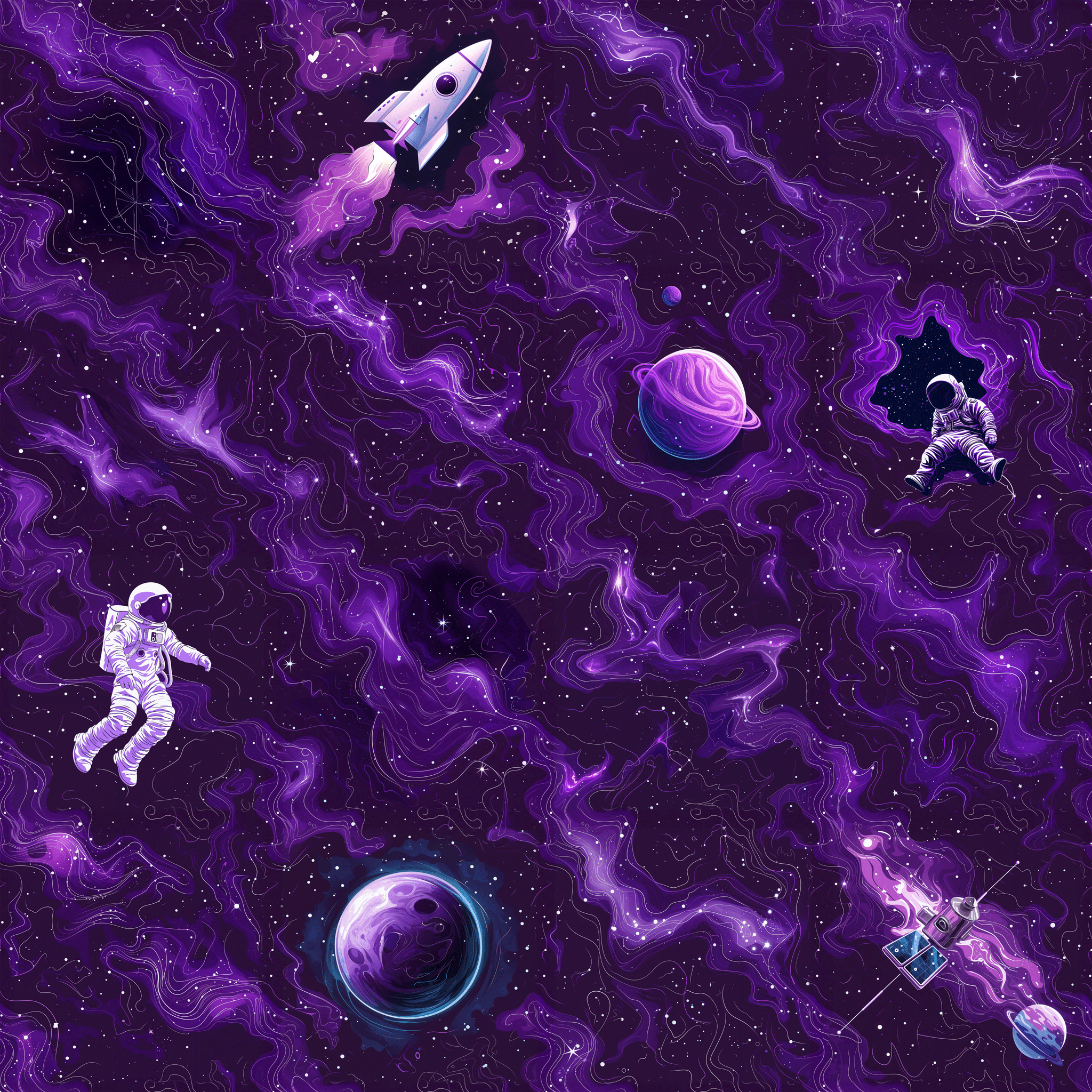 Cosmic Voyage Wallpaper