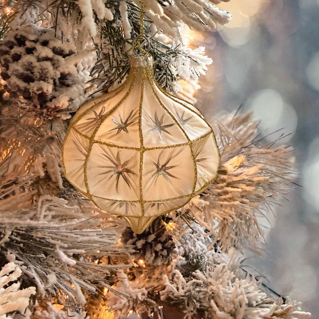 Mercury Glass Ornaments - Vintage Ball & Onion Set, 4"