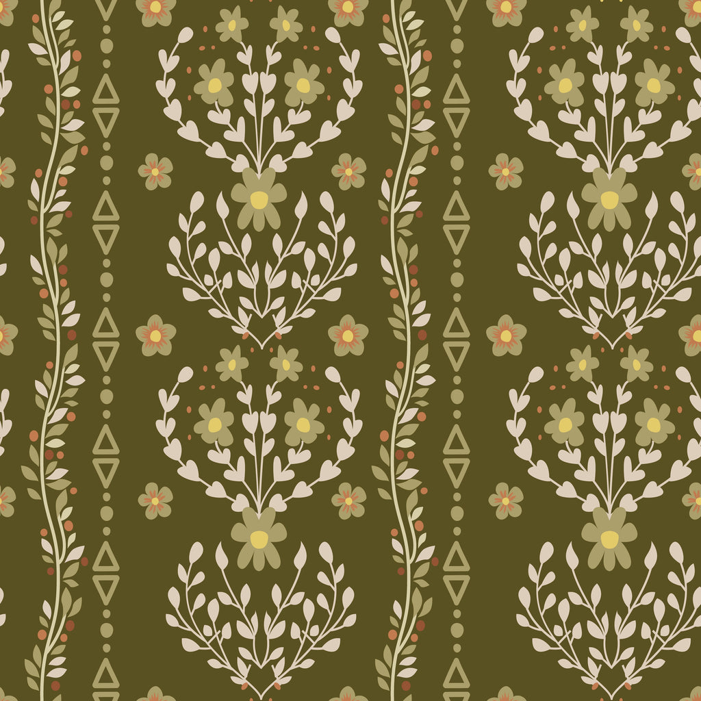 Beacon Meadow (Green) Wallpaper - 8 FT H X 17.4 FT W LUXE P&S