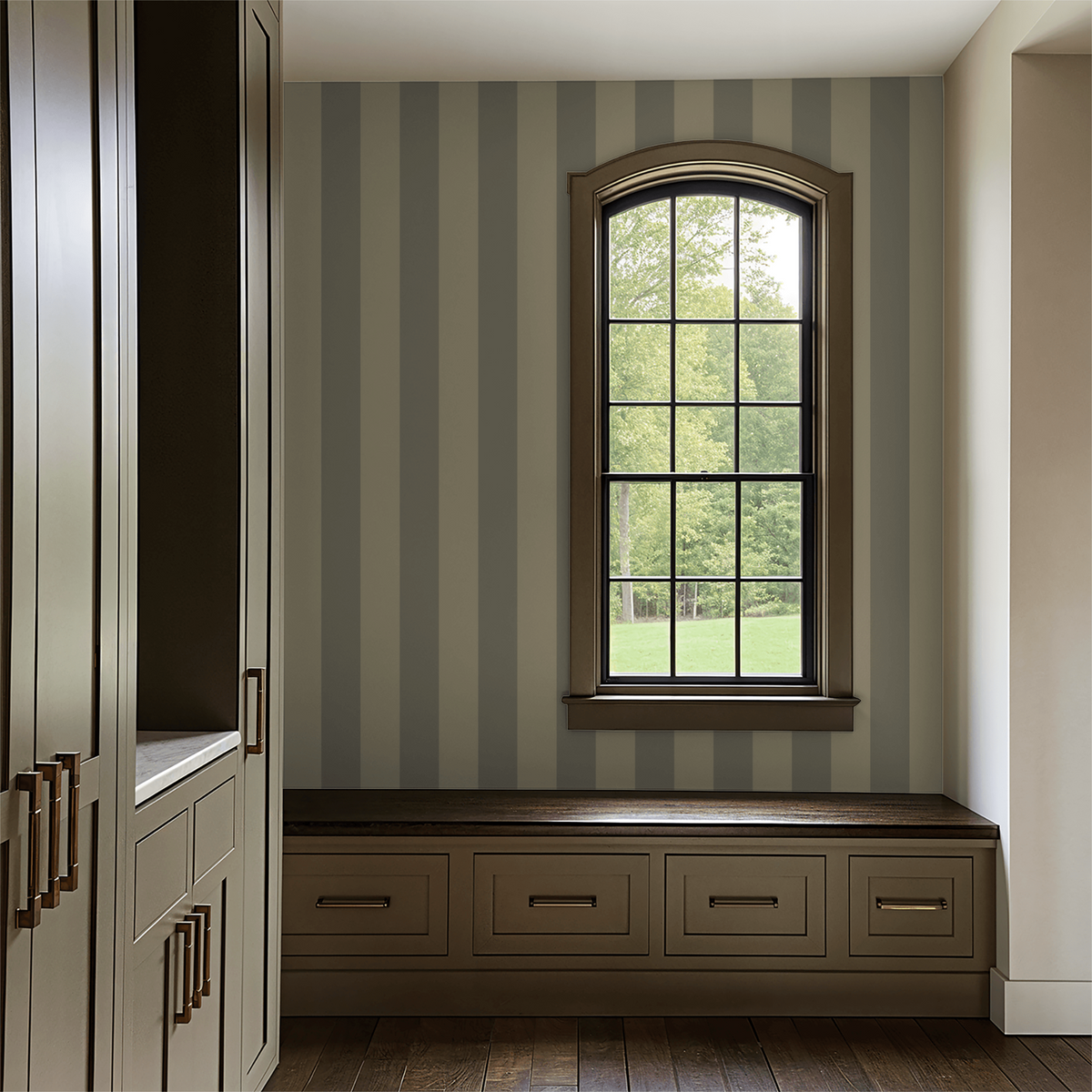 Simply Stripes (Olive) Wallpaper