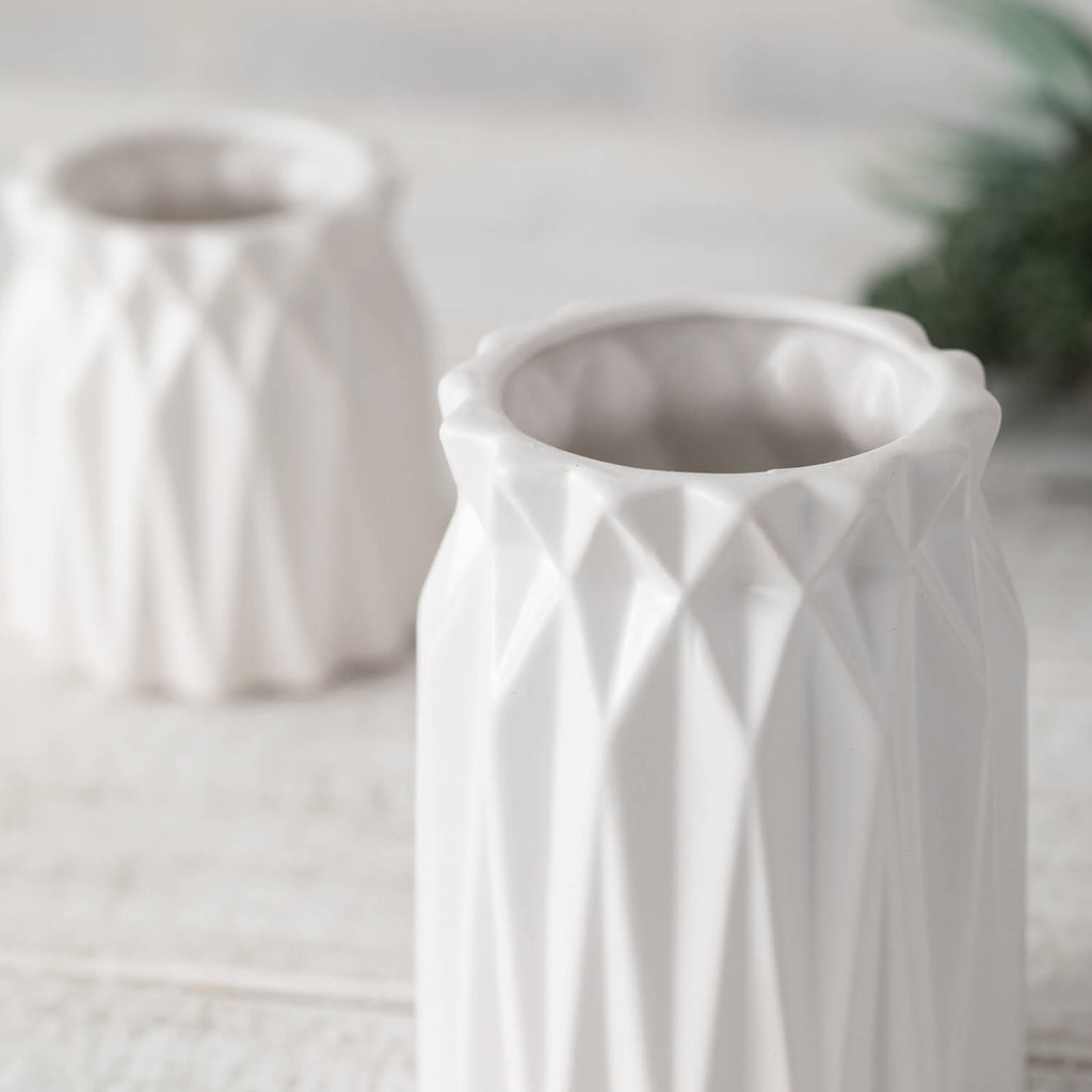 Origami Geometric Vases - Set of Two