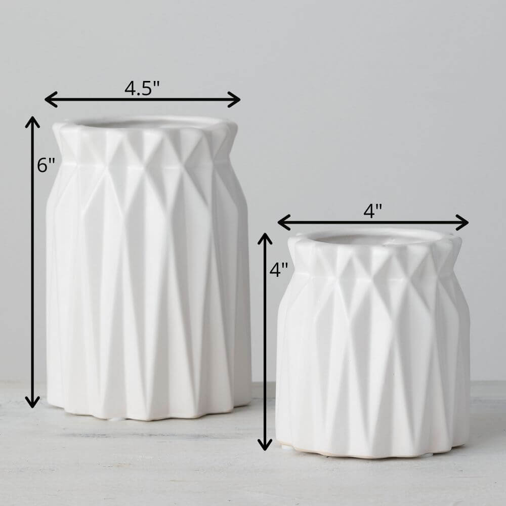 Origami Geometric Vases - Set of Two