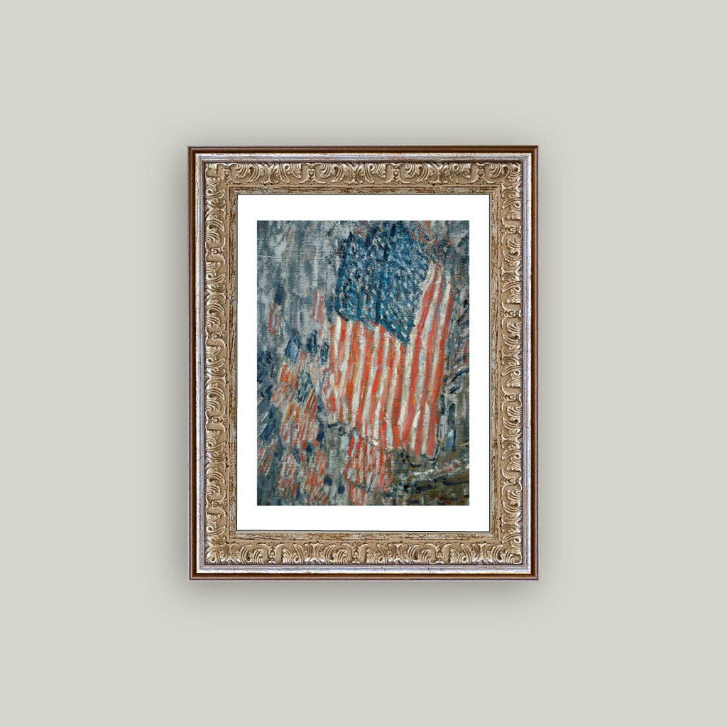 Patriotic American Flag Framed Canvas Wall Art | Americana Home Decor
