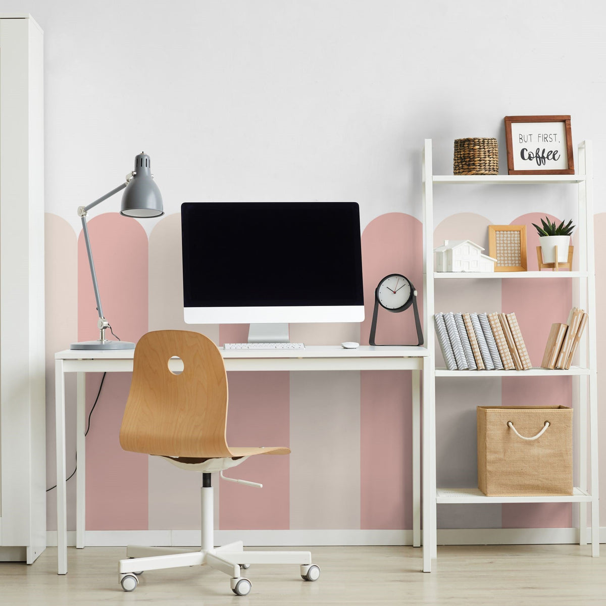 Playful Pickets (Pink) Wallpaper - 4 FT H X 50.5 FT W LUXE