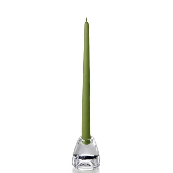 Green Tea Hand-Dipped Taper Candles - Box of 12 | Unscented