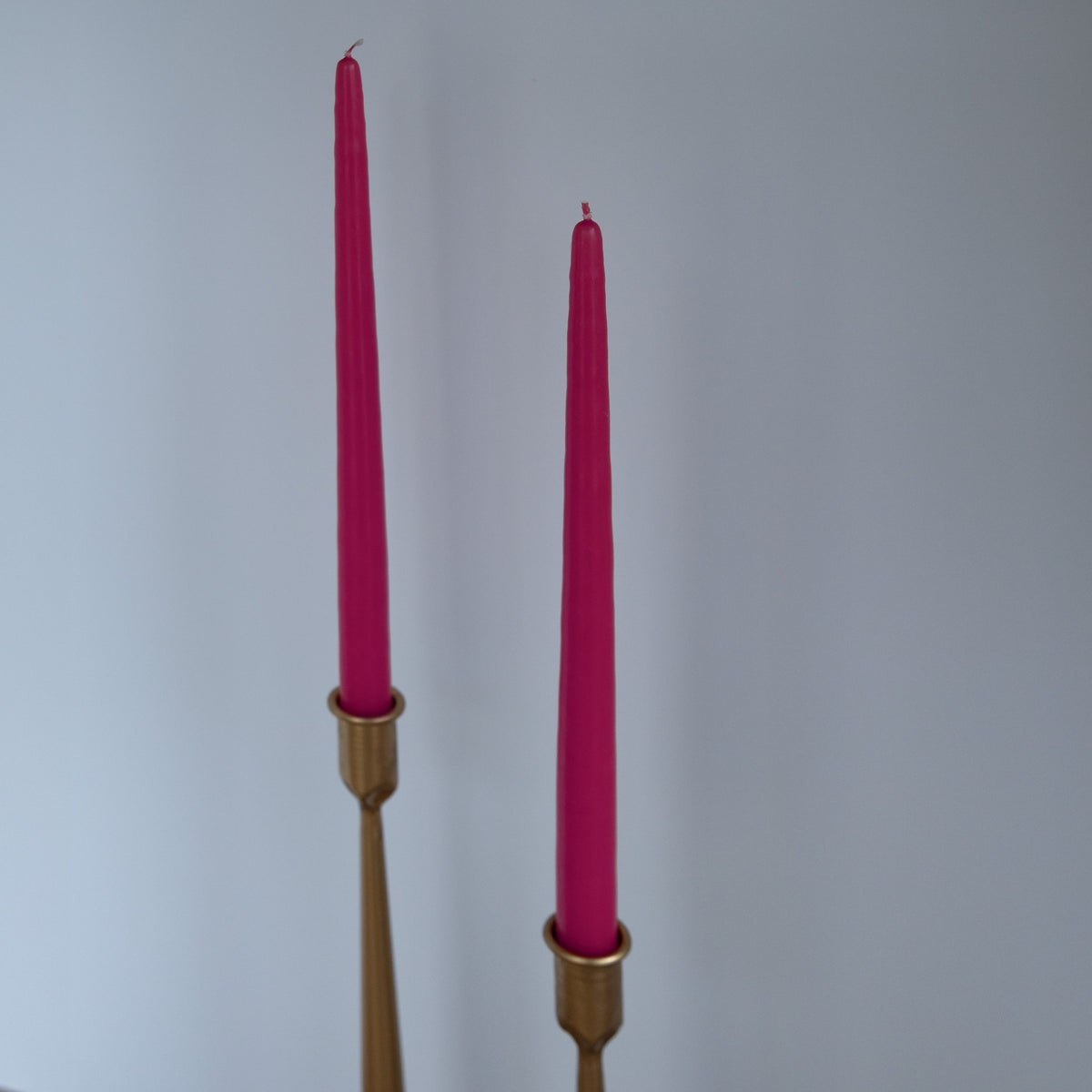 Raspberry Hand-Dipped Taper Candles - Box of 12 | Unscented