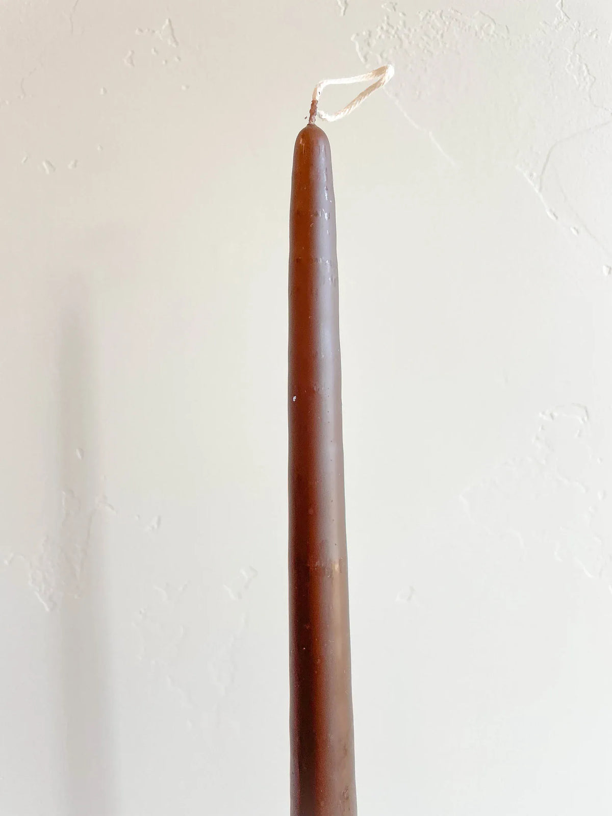 Chocolate Hand-Dipped 15" Tapered Candle - Box of 12 - Unscented