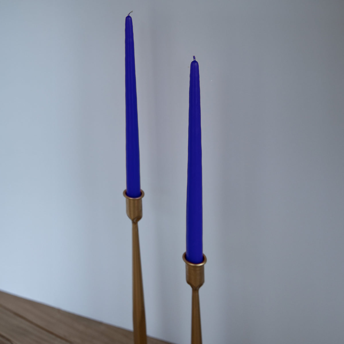 Navy Blue Hand-Dipped 15" Tapered Candle - Box of 12 - Unscented